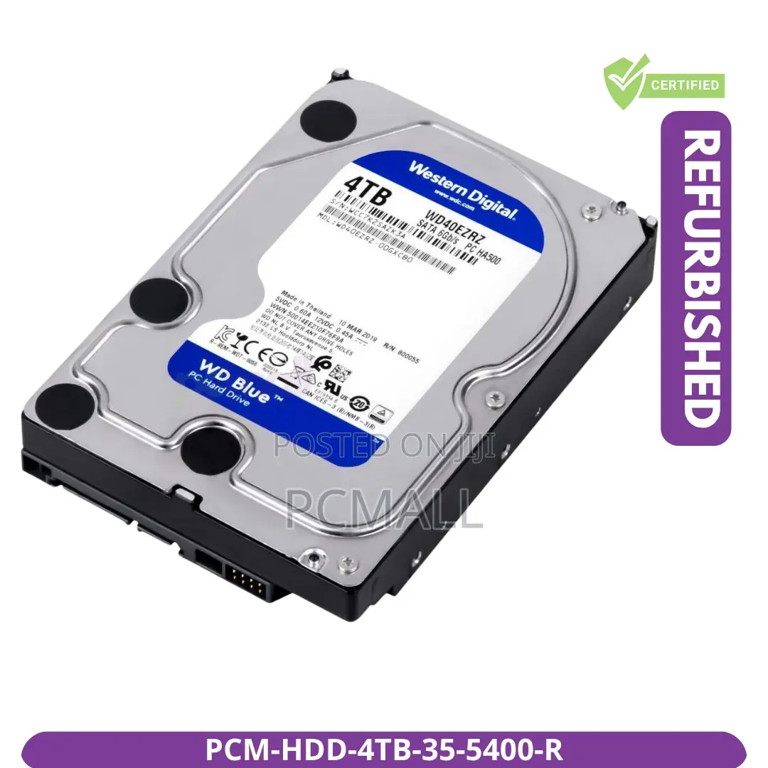 4TB 3.5" Desktop Hard Drive 5400RPM Refurbished