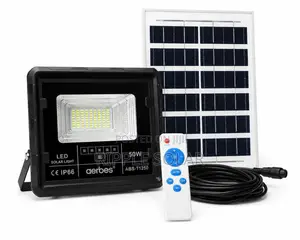 50W Solar Flood Light IP66 Waterproof Outdoor Security Lamp