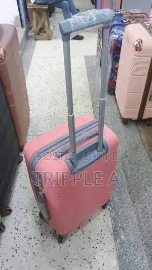 Pink Small Sized Rubber Suitcase