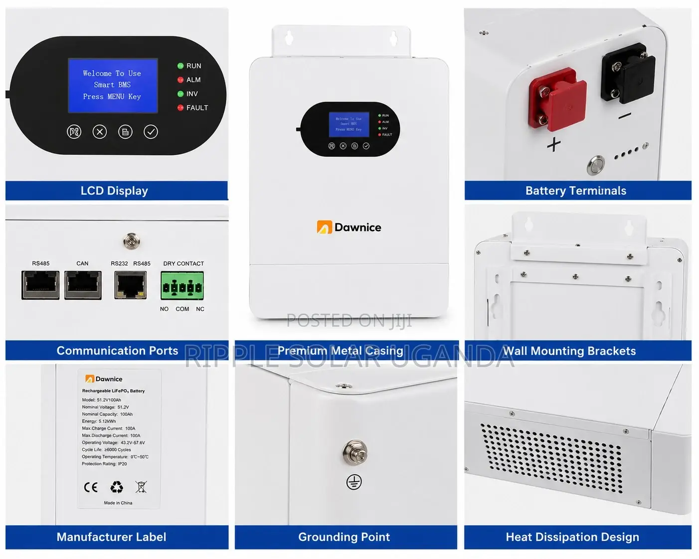 10kW Hybrid Solar Inverter 48V Dual MPPT Pure Sine Wave