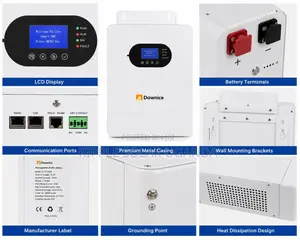 10kW Hybrid Solar Inverter 48V Dual MPPT Pure Sine Wave