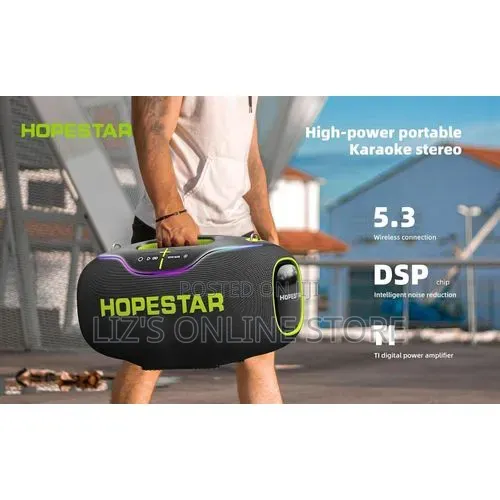 Hopestar A80 350W Portable Bluetooth 5.3 Speaker With Wireless Mic
