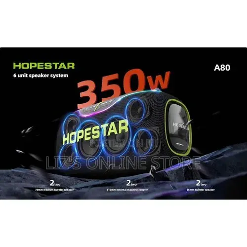 Hopestar A80 350W Portable Bluetooth 5.3 Speaker With Wireless Mic