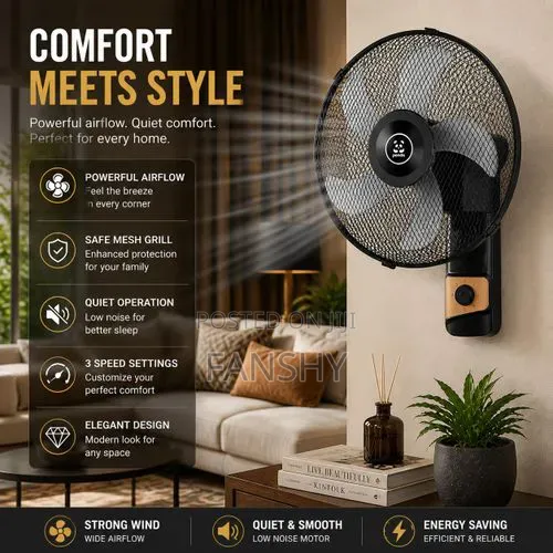 Original Panda Wall Fan 16" Inch