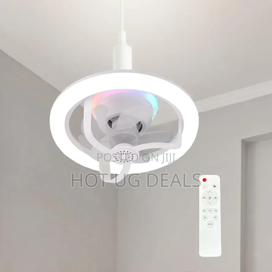 Fan With Light - Remote Ceiling Fan With 360 Rotation, RGB Mode