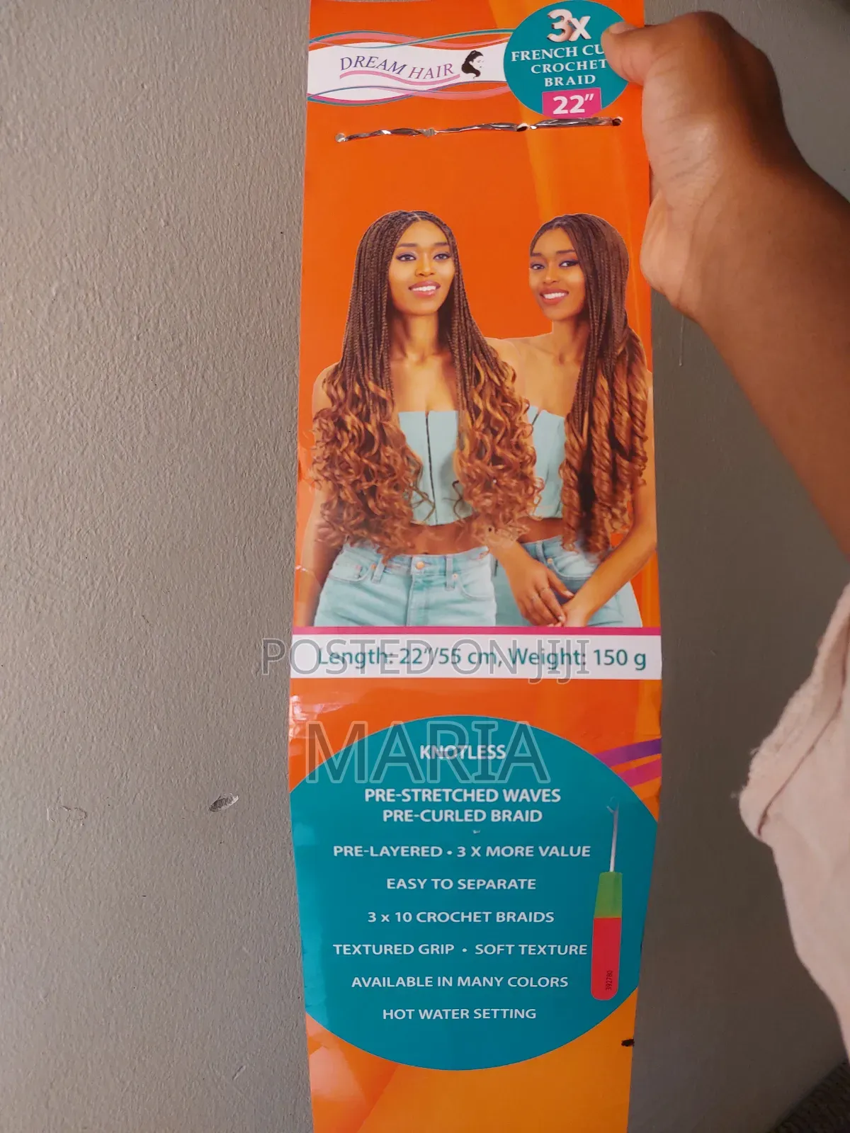 Aunthetic French Curl Crochet Braids (Imported From Belgium)