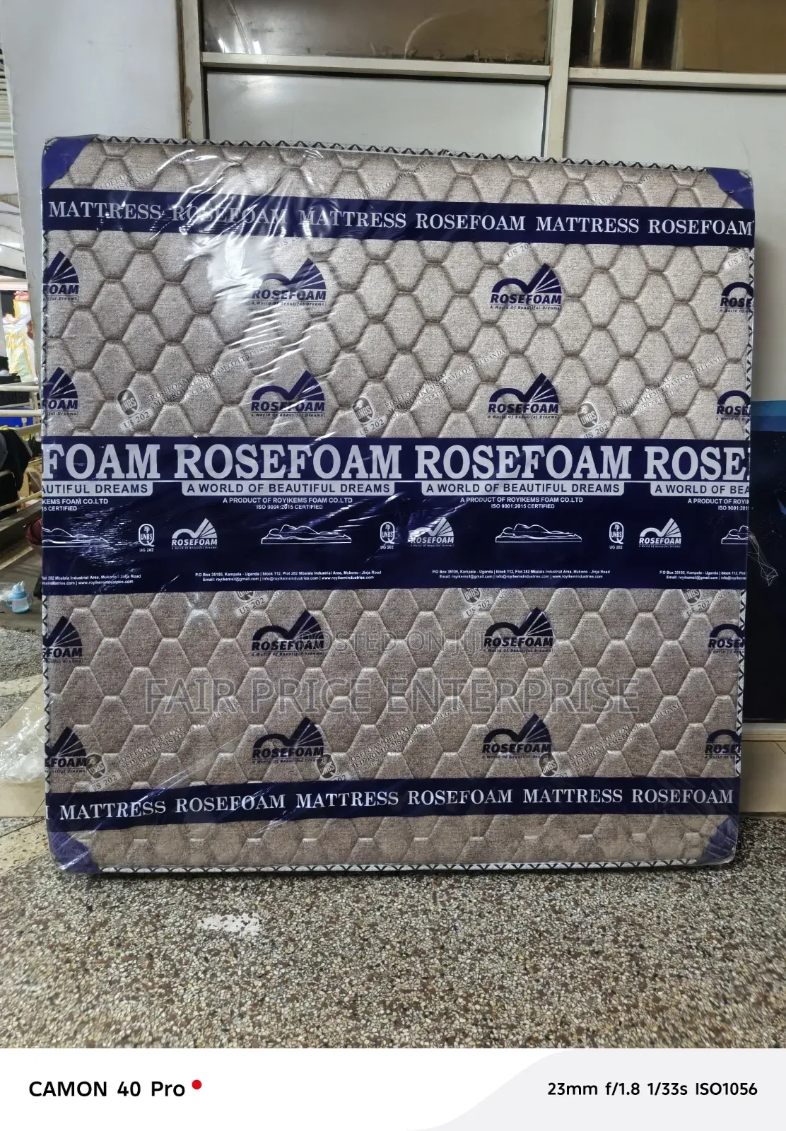 Rosefoam Mattresses 6x6 By8 Inches. Super Density Mattress