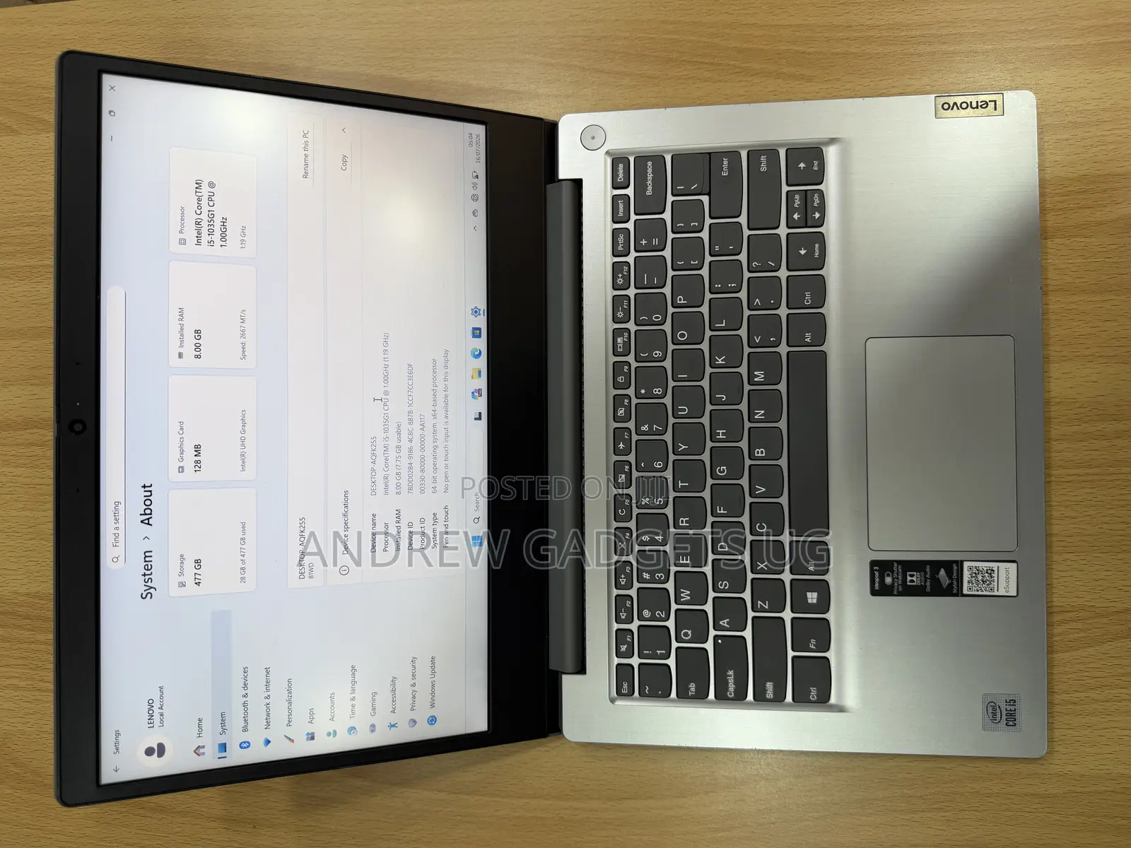 Laptop Lenovo Ideapad 3 8GB Intel Core i5 SSD 256GB