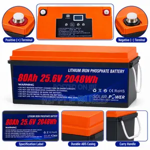24V 80Ah LiFePO4 Lithium Battery 2048Wh Solar Backup