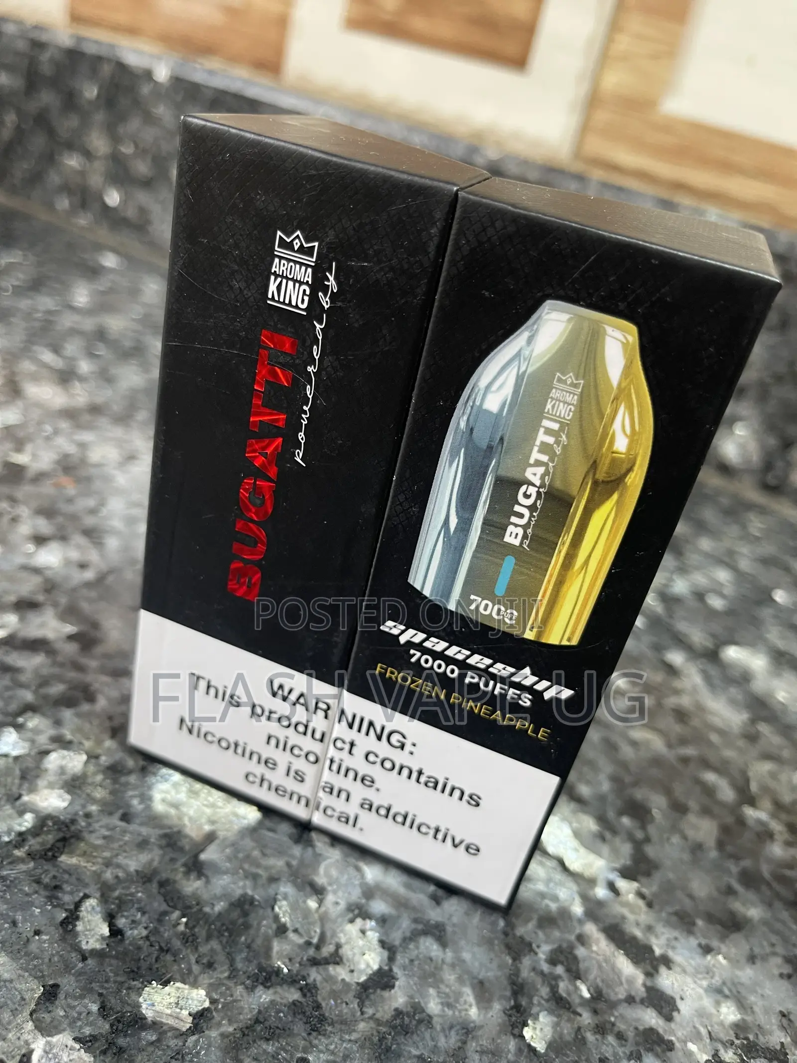 7000puffs Bugatti Vape in Pineapple Ice Flavor