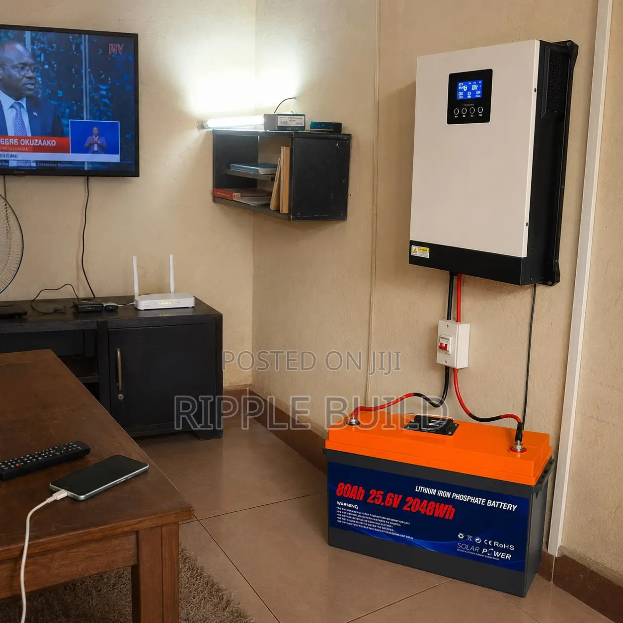 24V 80Ah LiFePO4 Lithium Battery 2048Wh Solar Backup