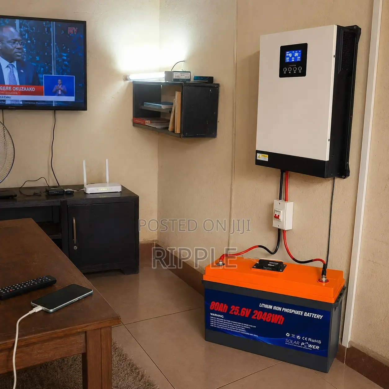 24V 80Ah LiFePO4 Lithium Battery 2048Wh Solar Backup