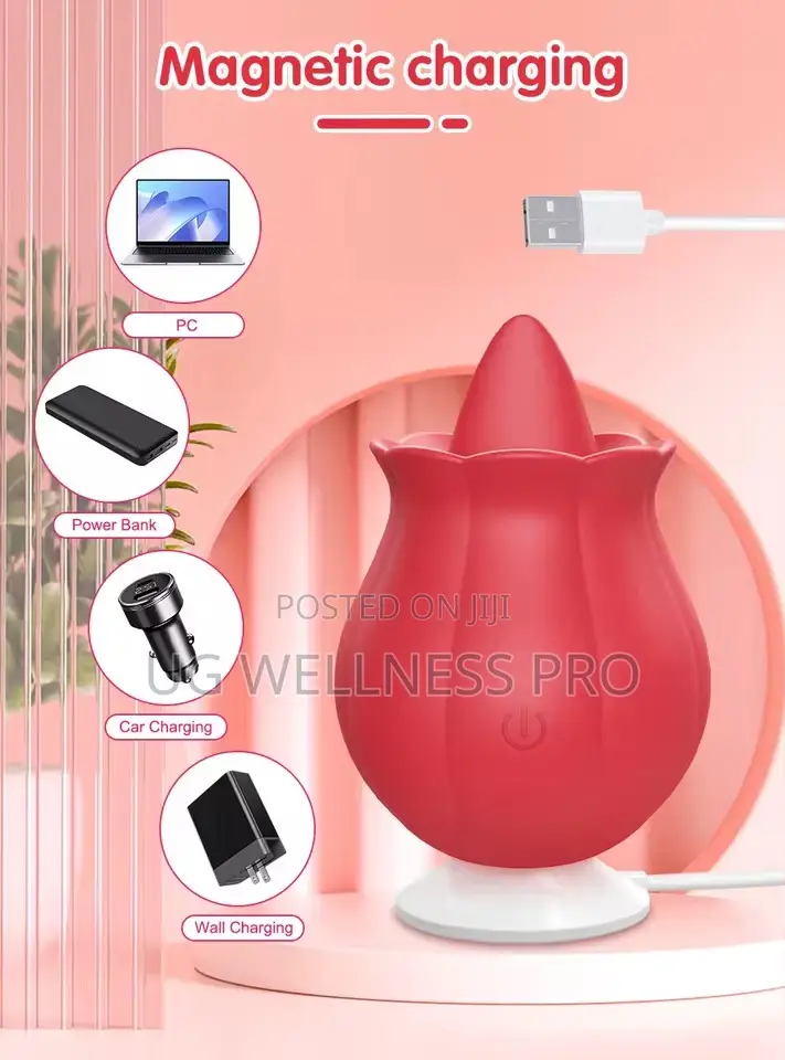 Clitoral Rose Vibrator for Women 10 Modes Licking Tongue