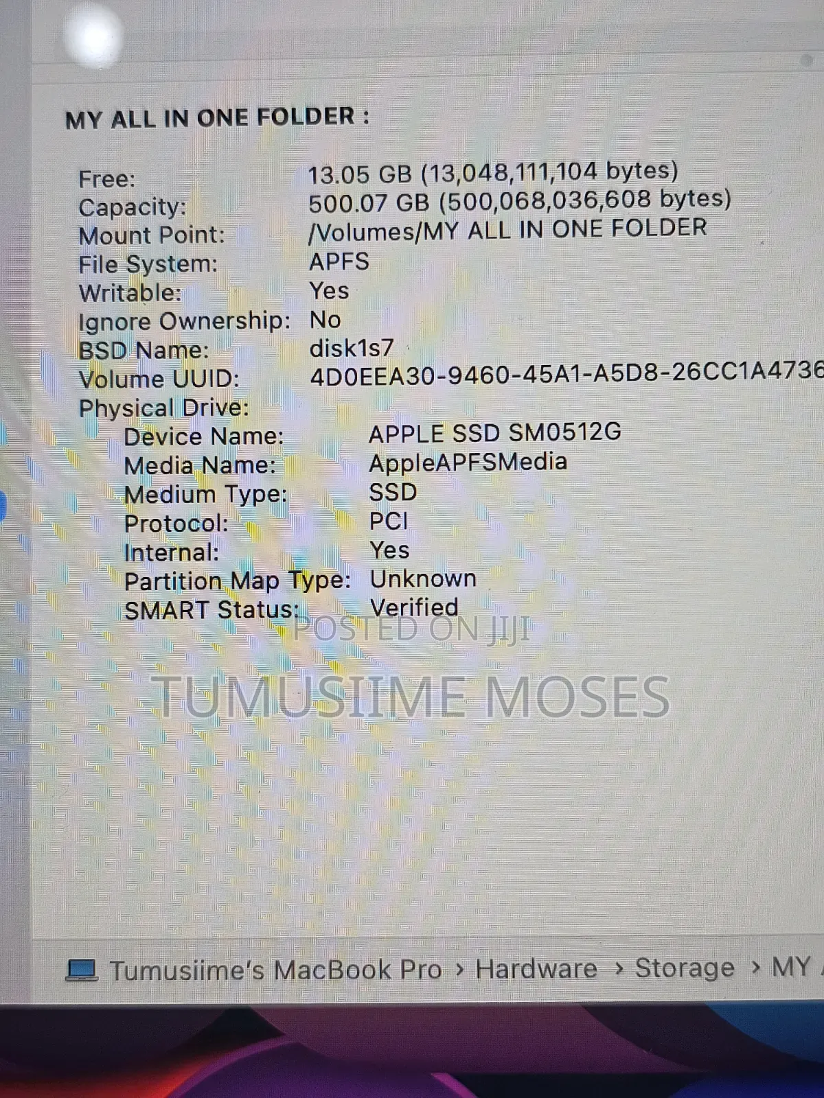 Laptop Apple MacBook Pro 2015 16GB Intel Core i7 SSD 500GB