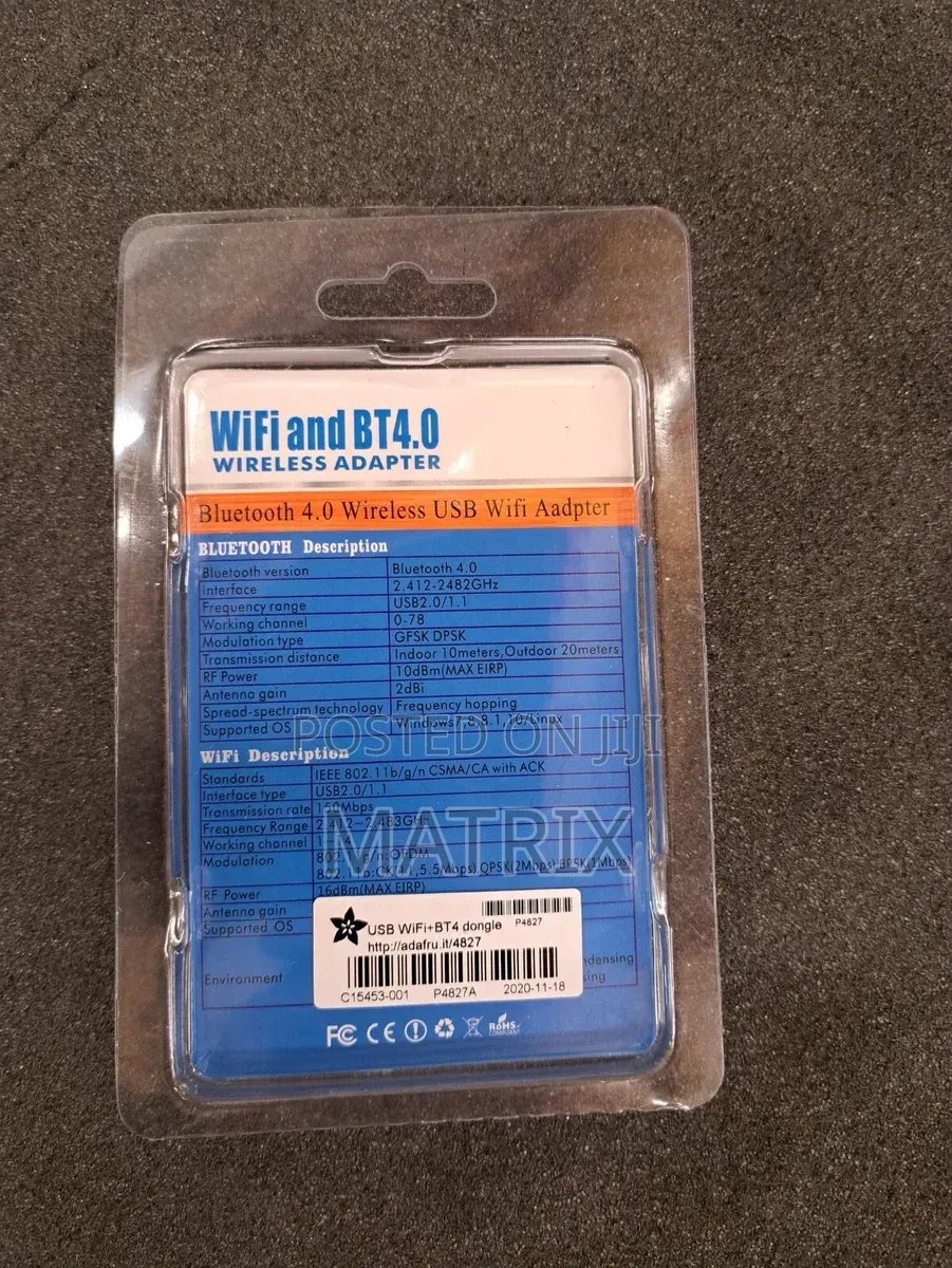 Wifi and Bt4.0 Wireless Adapter, Bluetooth 4.0 Wireless