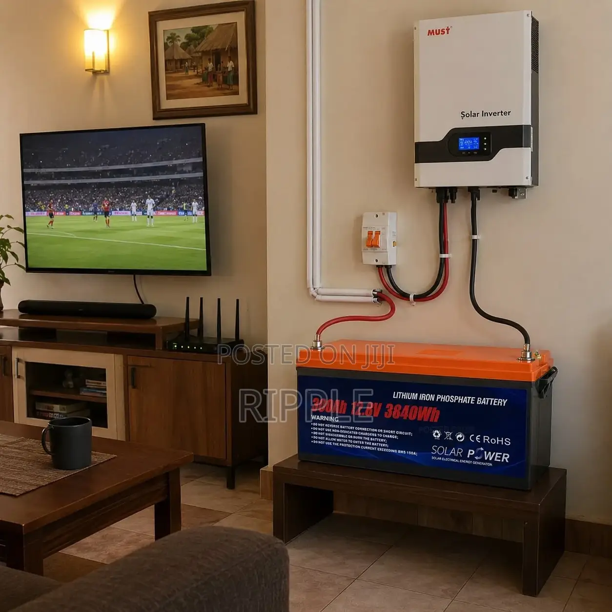 12V 300Ah LiFePO4 Lithium Battery 3.84kWh Solar Backup