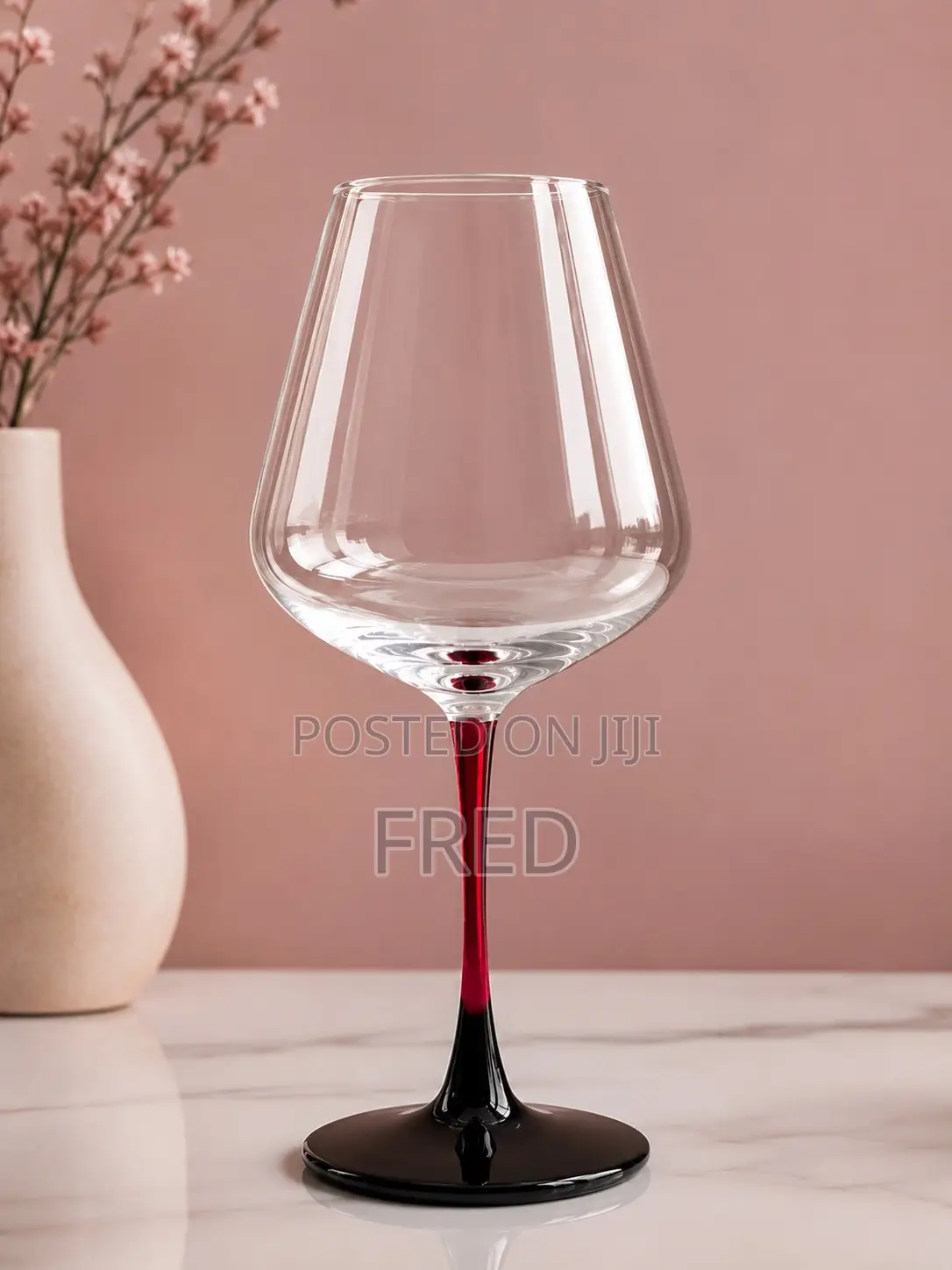 Valentine" Crystal Goblet Wine Glass