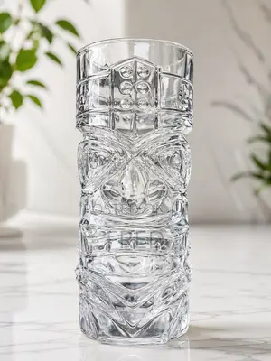 Clear Glass Tiki Mug