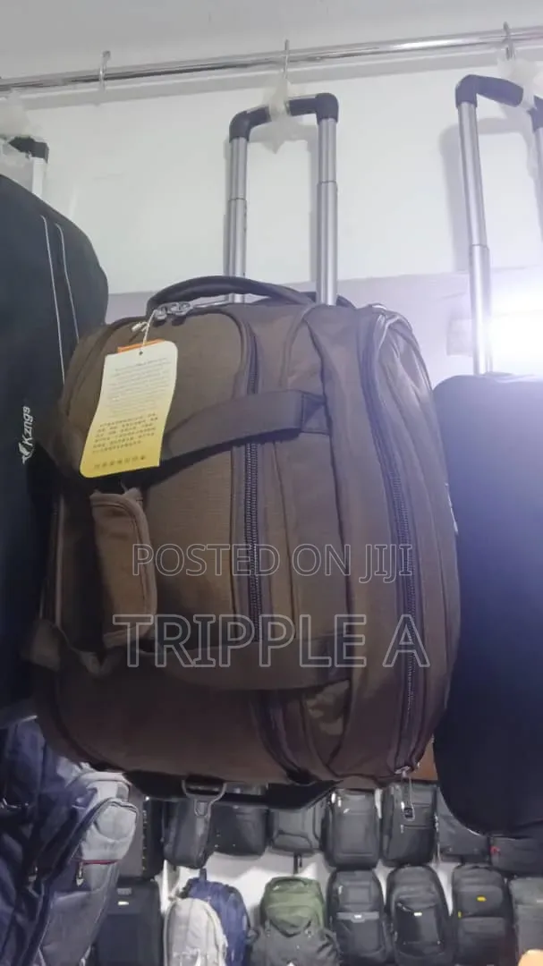 Brown Wheeled Duffel Bag