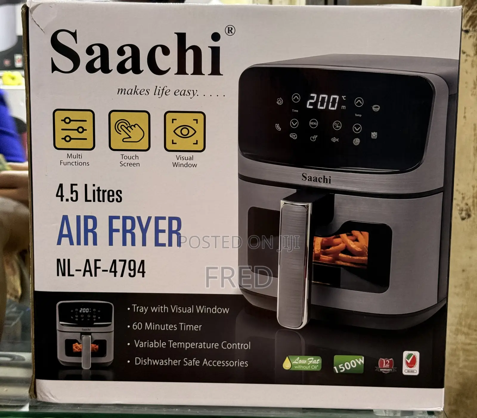 Saachi 4.5 Litre Air Fryer (Model: NL-AF-4794