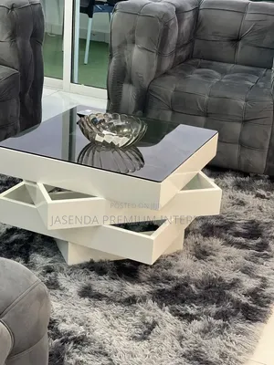 Modern Glass Top Center Table for Living Room