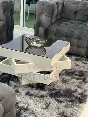 Modern Glass Top Center Table for Living Room