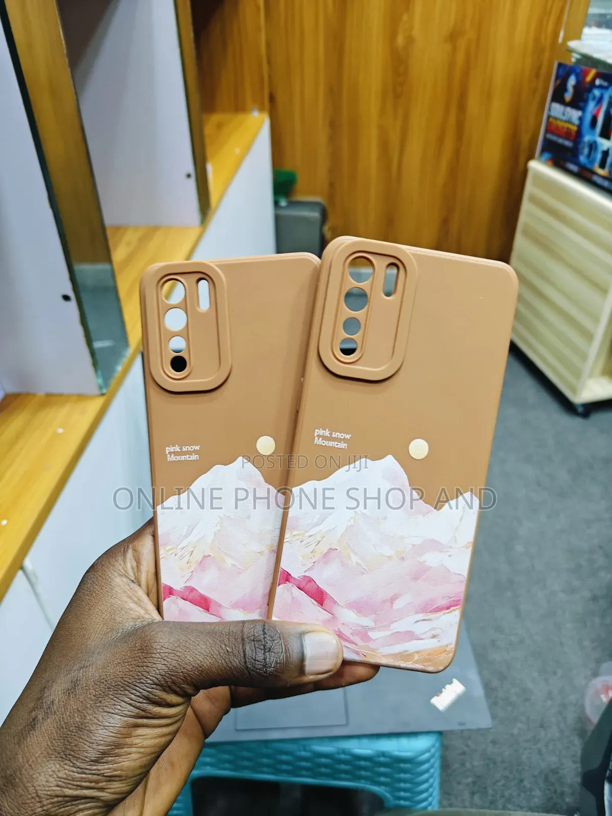 Aesthetic Pink Snow Mountain Slide Camera Case for OPPO Reno3 /A91/F15