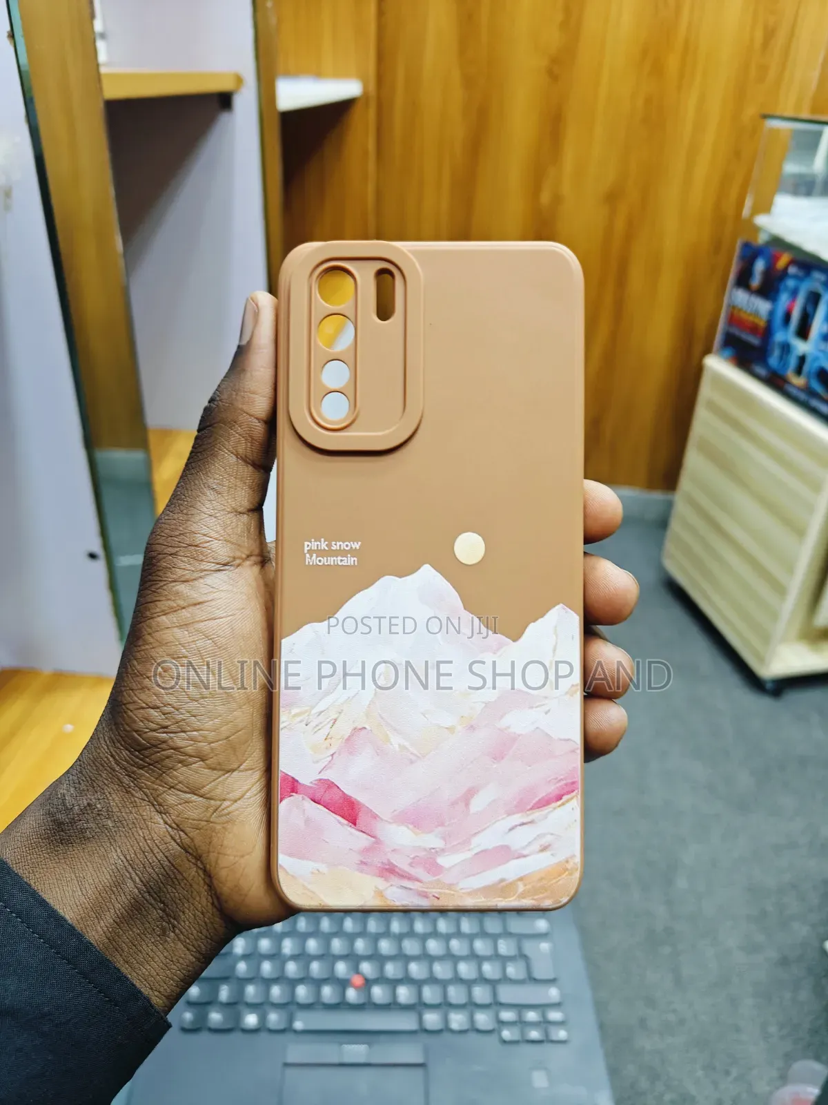 Aesthetic Pink Snow Mountain Slide Camera Case for OPPO Reno3 /A91/F15