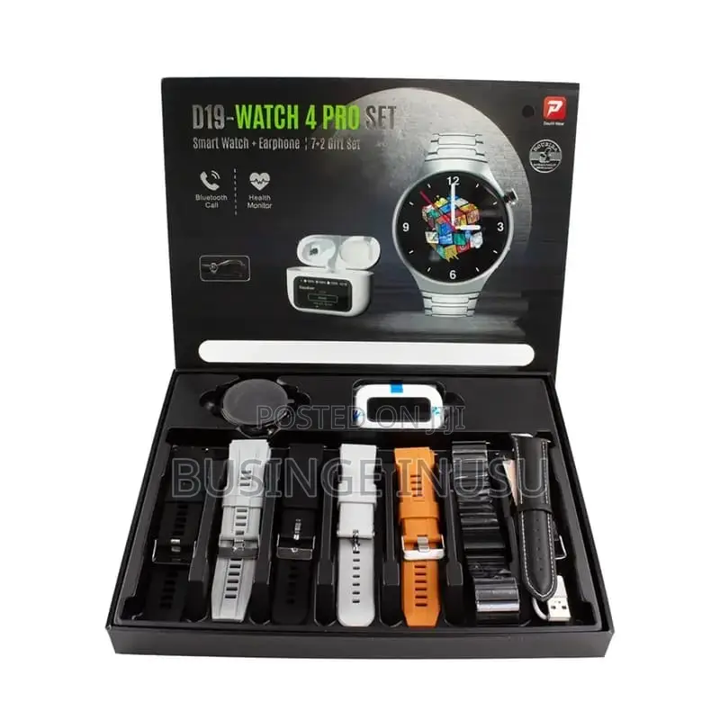 Brand New Smart Watch 4 Pro Combo Set With Headphones and 6 Straps