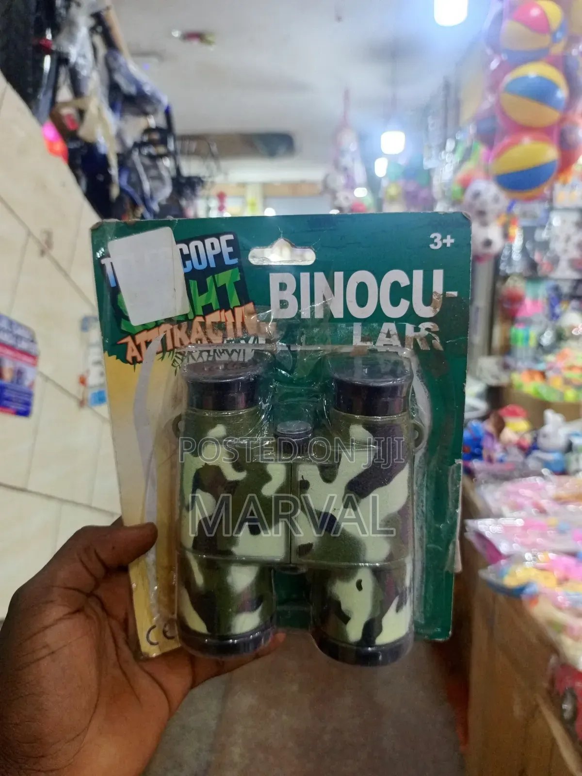 Birlik 8611B16 Military-Themed Toy Binocular With a Camouflage Design.
