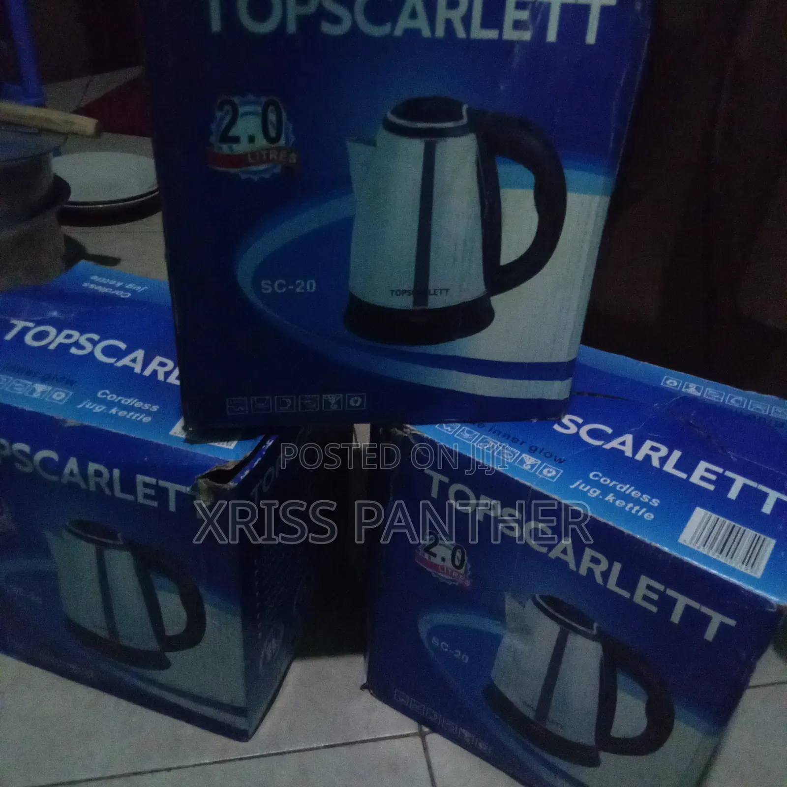 Scarlet 2 Litres Cordless Electric Heat Kettle
