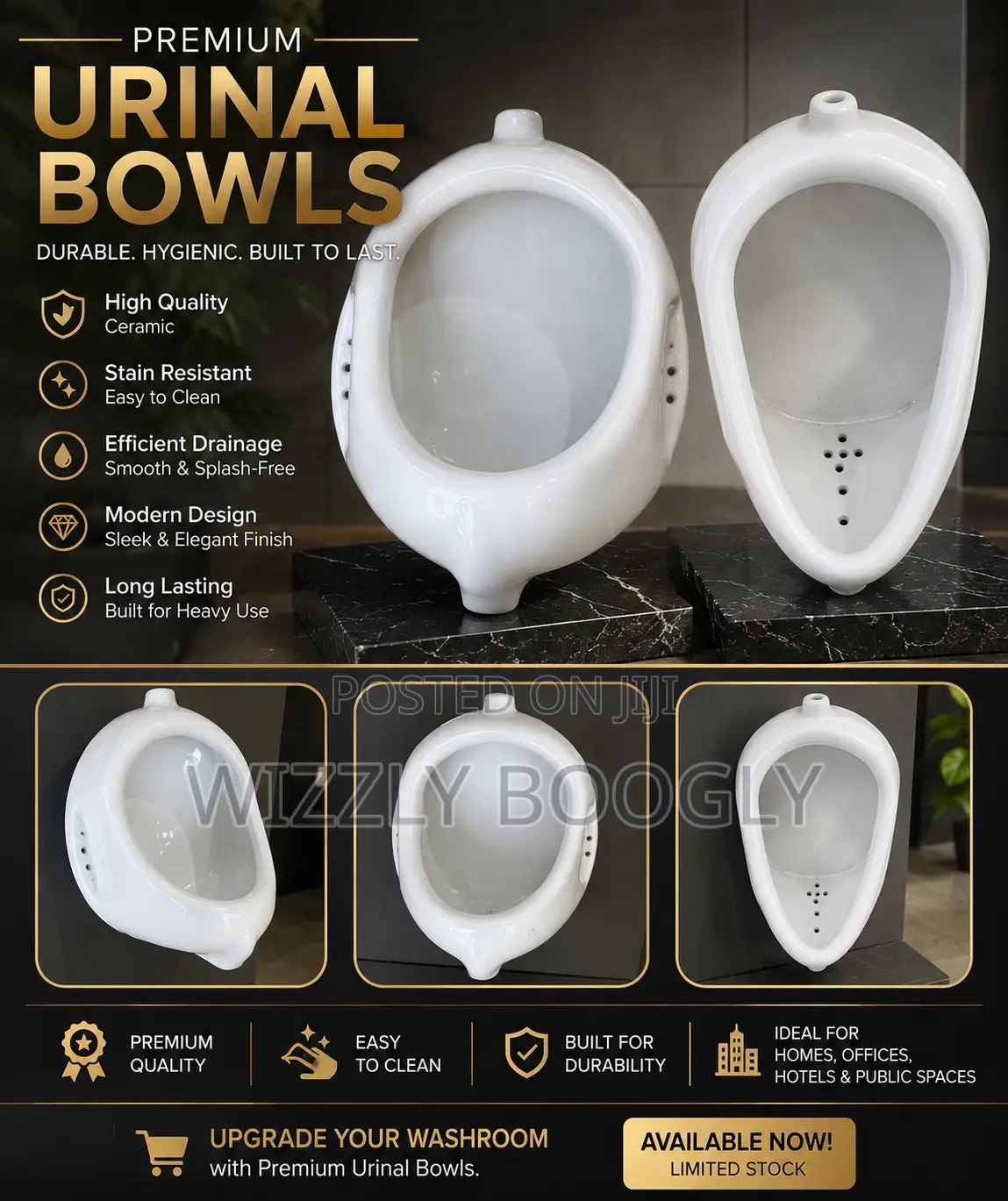 Premium Wall Hung Urinal Bowl | Mordern and Hygienic