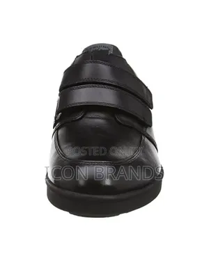 Kickers Troiko Strap Black Leather School Shoes