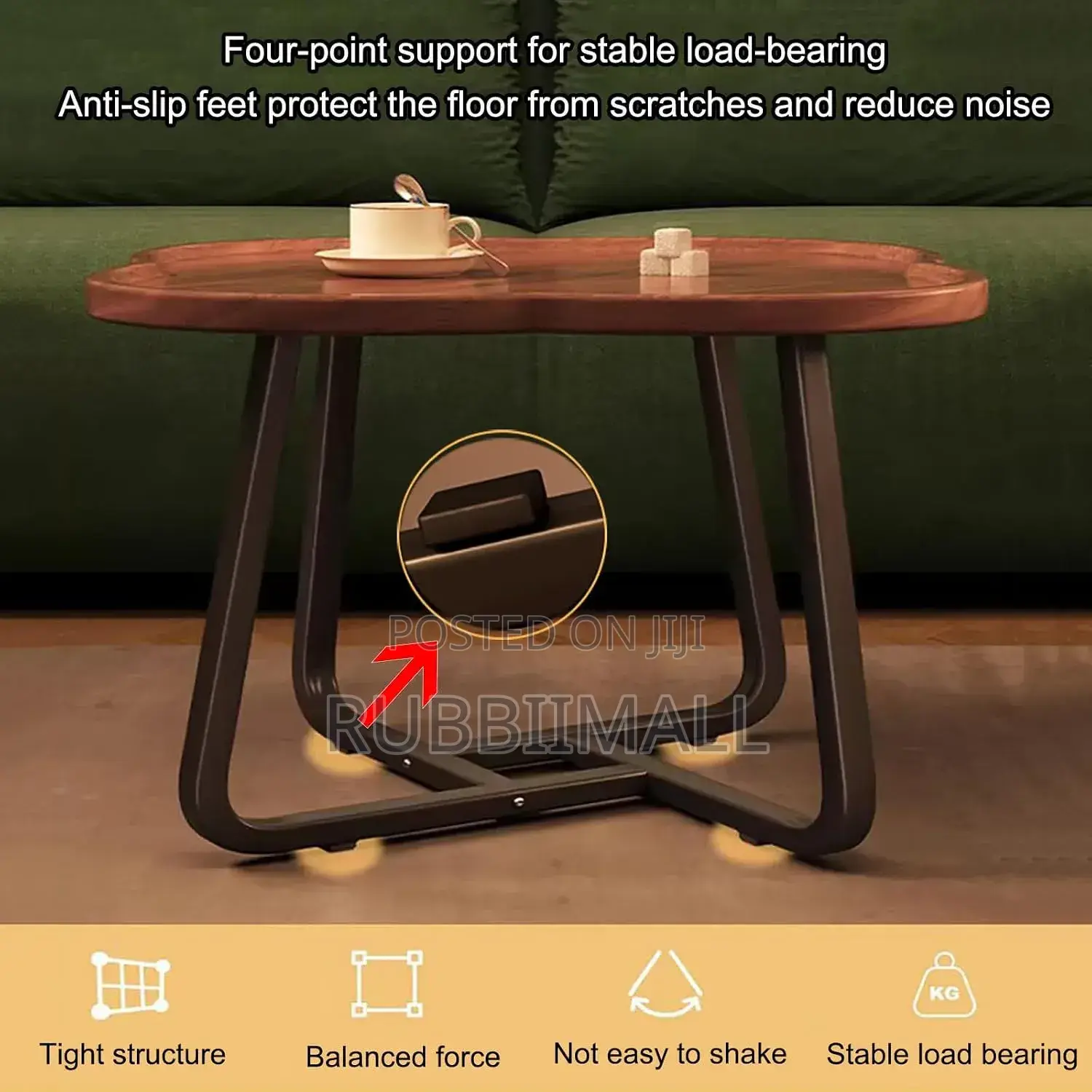 Clover-Shaped Nesting Coffee Table Set ~ 2pc