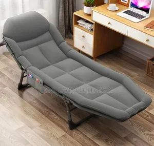 Portable Folding Bed Padded Mattress With an Integrated Pillow.