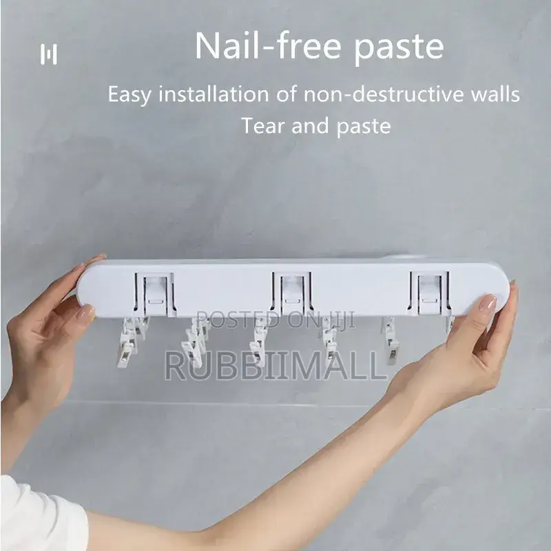 Wall-Mounted Drying Rack With Pegs