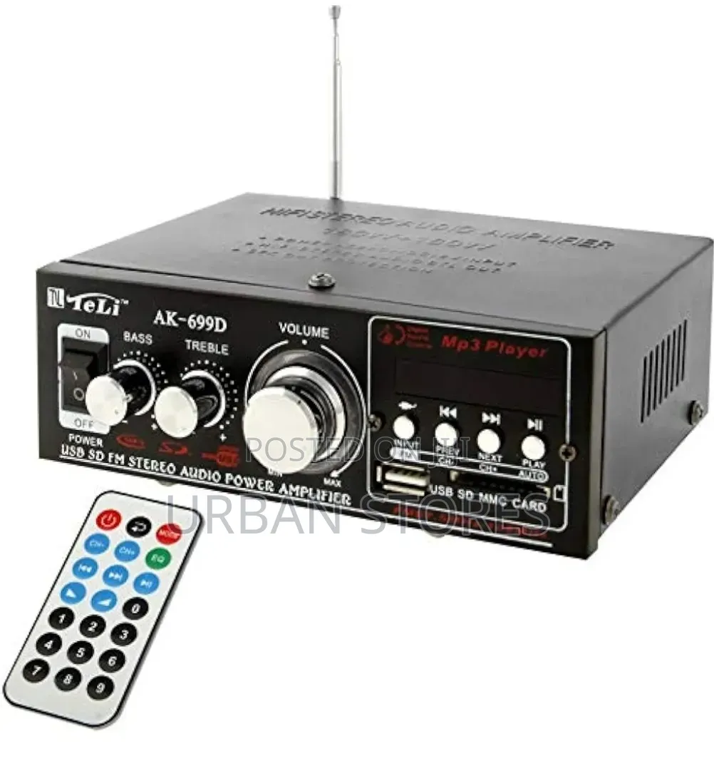 Portable 12v/220v Hifi Audio Stereo Amplifier With Bluetooth