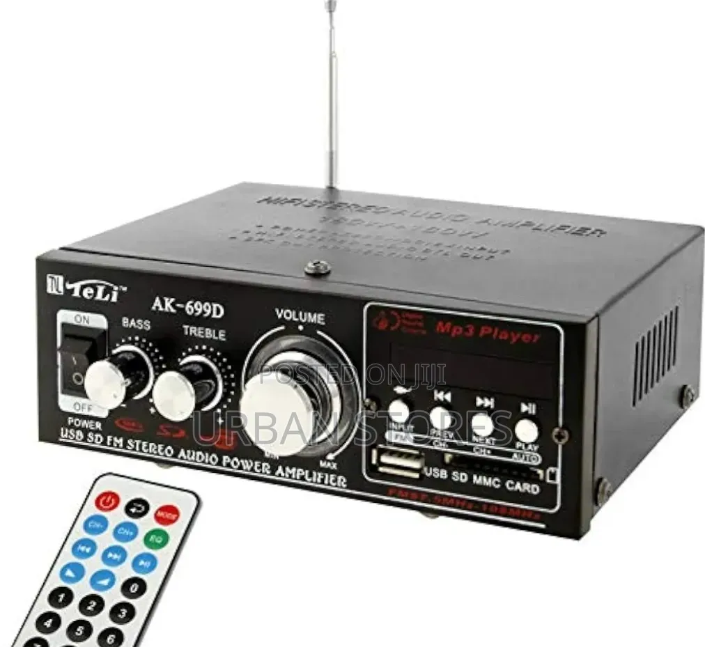 Portable 12v/220v Hifi Audio Stereo Amplifier With Bluetooth