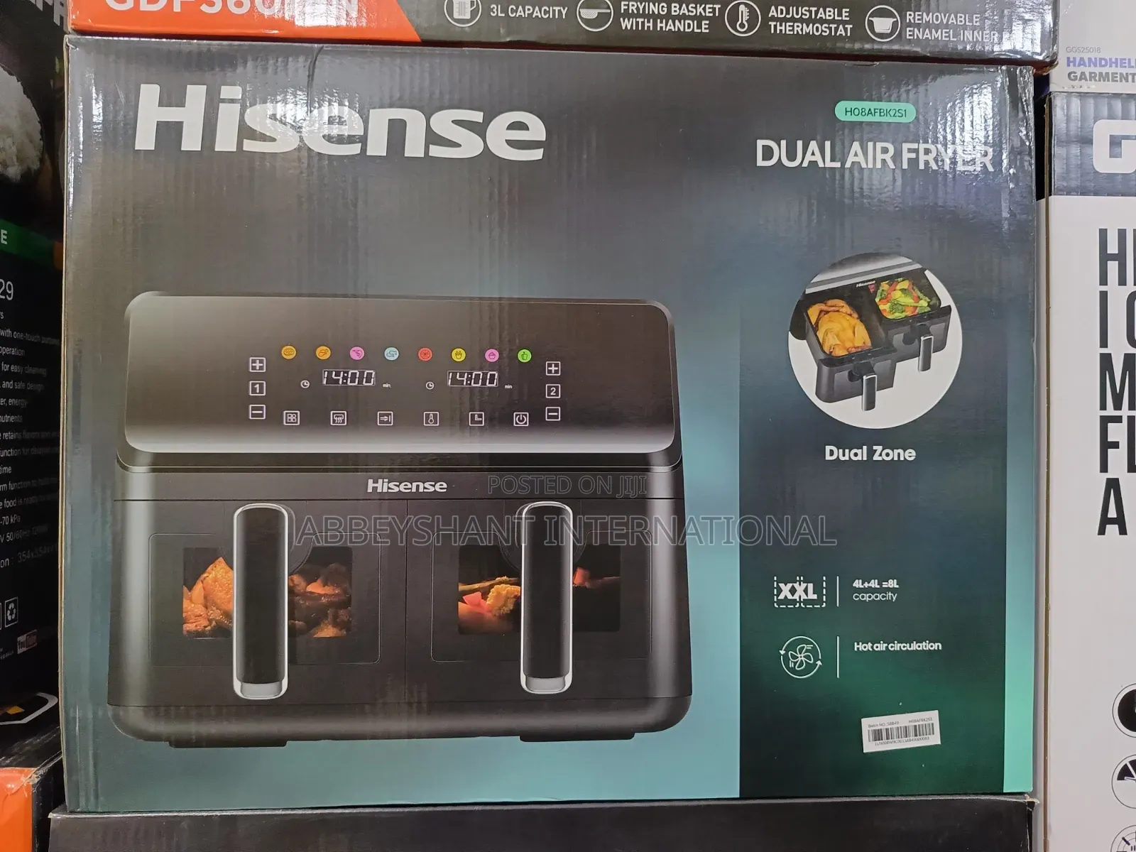 Hisense Dual Air Fryer 8L /4l Cooking Zones Air Fryer