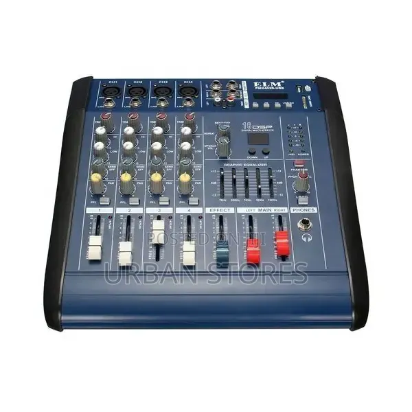 Amplified Mixer 4 Channel With Mp3 Player Black