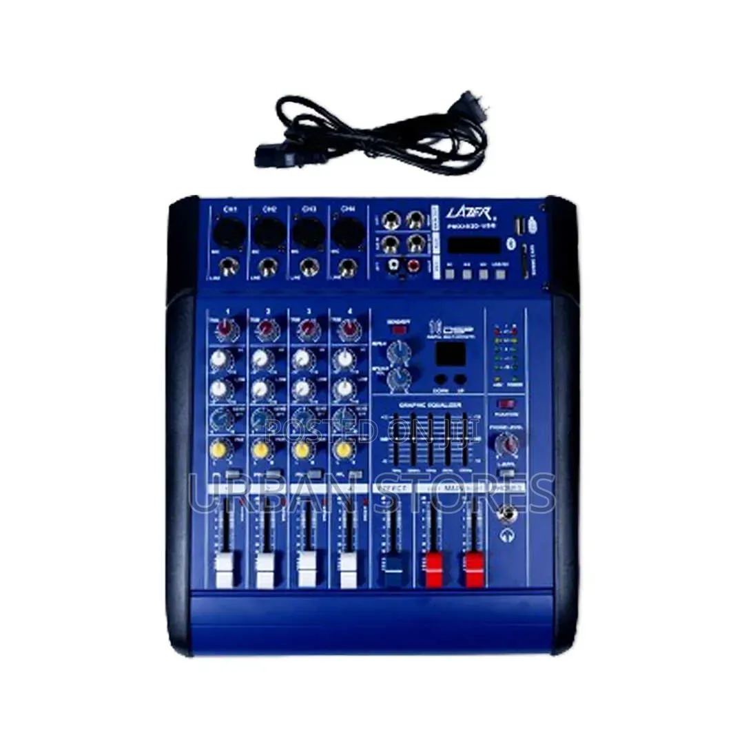 Amplified Mixer 4 Channel With Mp3 Player Black