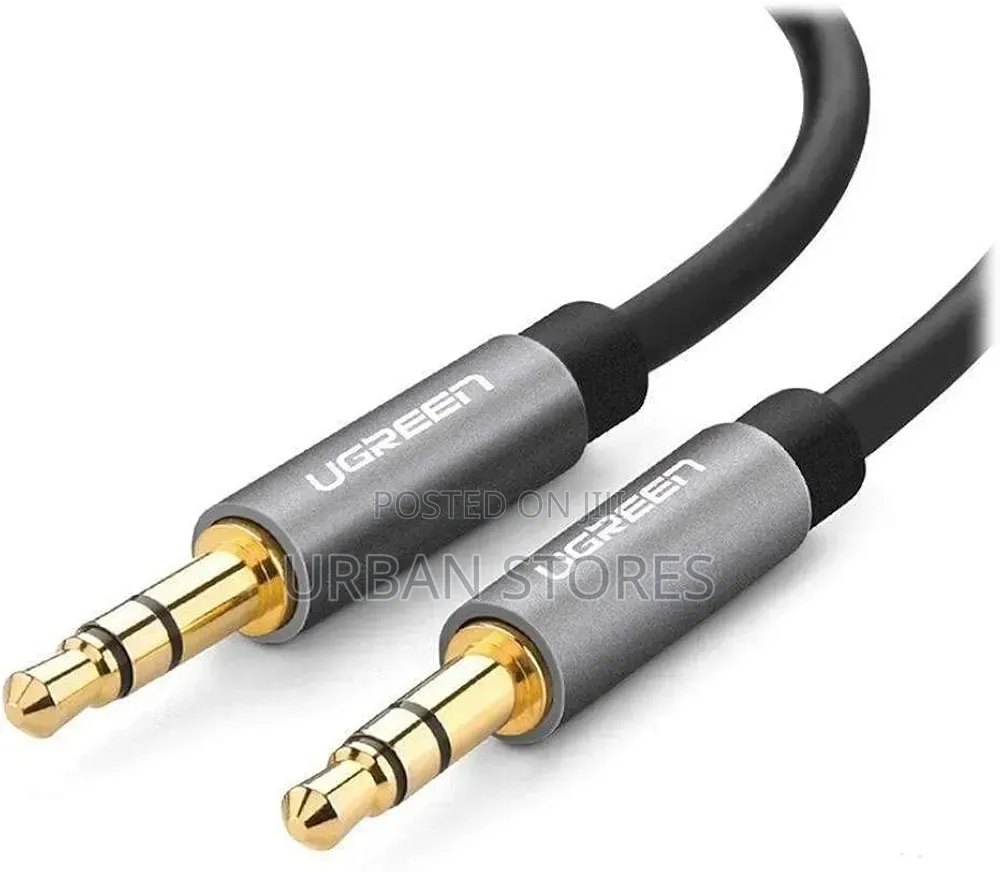 Aux Audio Cable Jack to Jack 3.5mm to 3.5mm 1.5m - Black.
