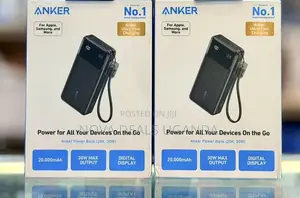 Anker 30W Power Bank 2000mAh Portable Charger withBuilt-in USC-C Cable