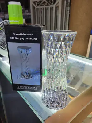Crystal Diamond Table Lamp – USB Rechargeable Touch Lamp