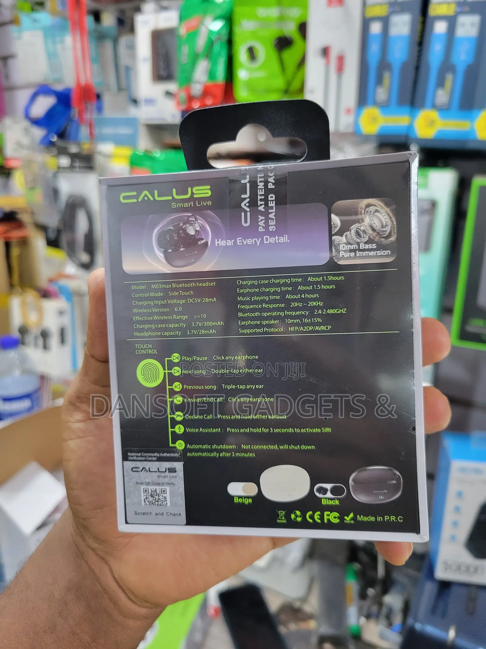 CALUS M03max Open-Ear Wireless Earbuds – Ear-Hook Design