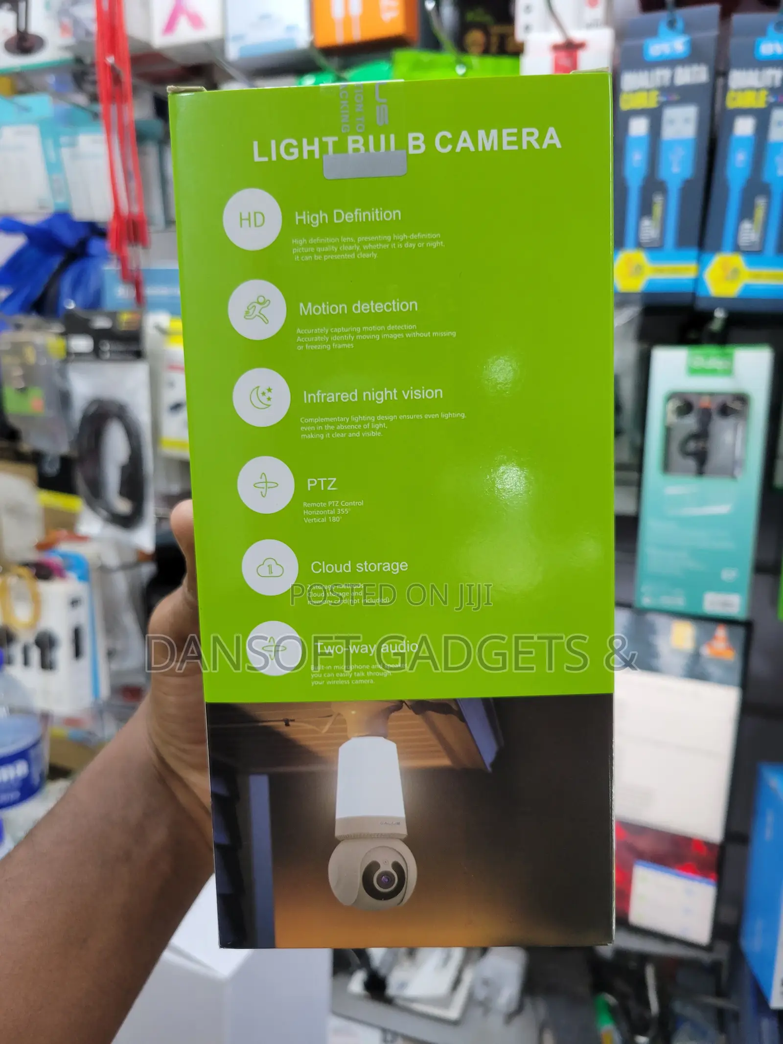 CALUS V380 Smart Light Bulb Camera – 360° PTZ Wi-Fi Security Camera