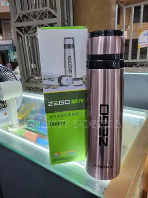 ZEGO 800ml Stainless Steel Vacuum Flask – Brushed Metallic Finish