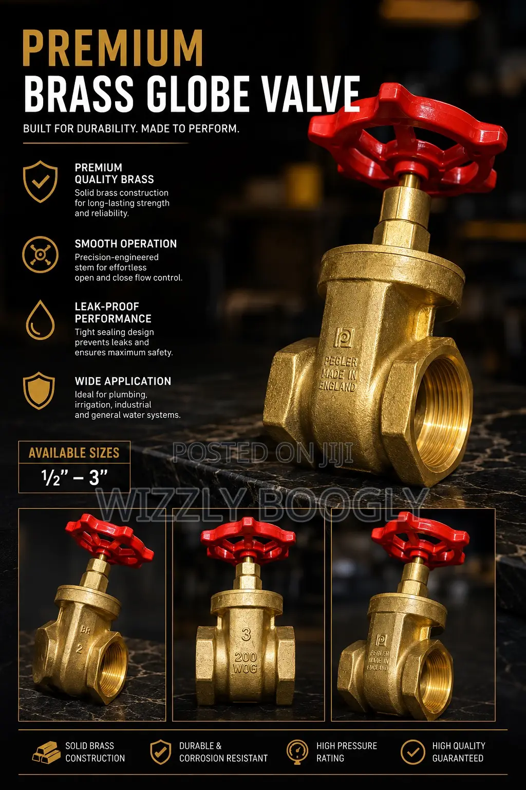 Premium Pegler Brass GateValve (Made in England) | Heavy Duty
