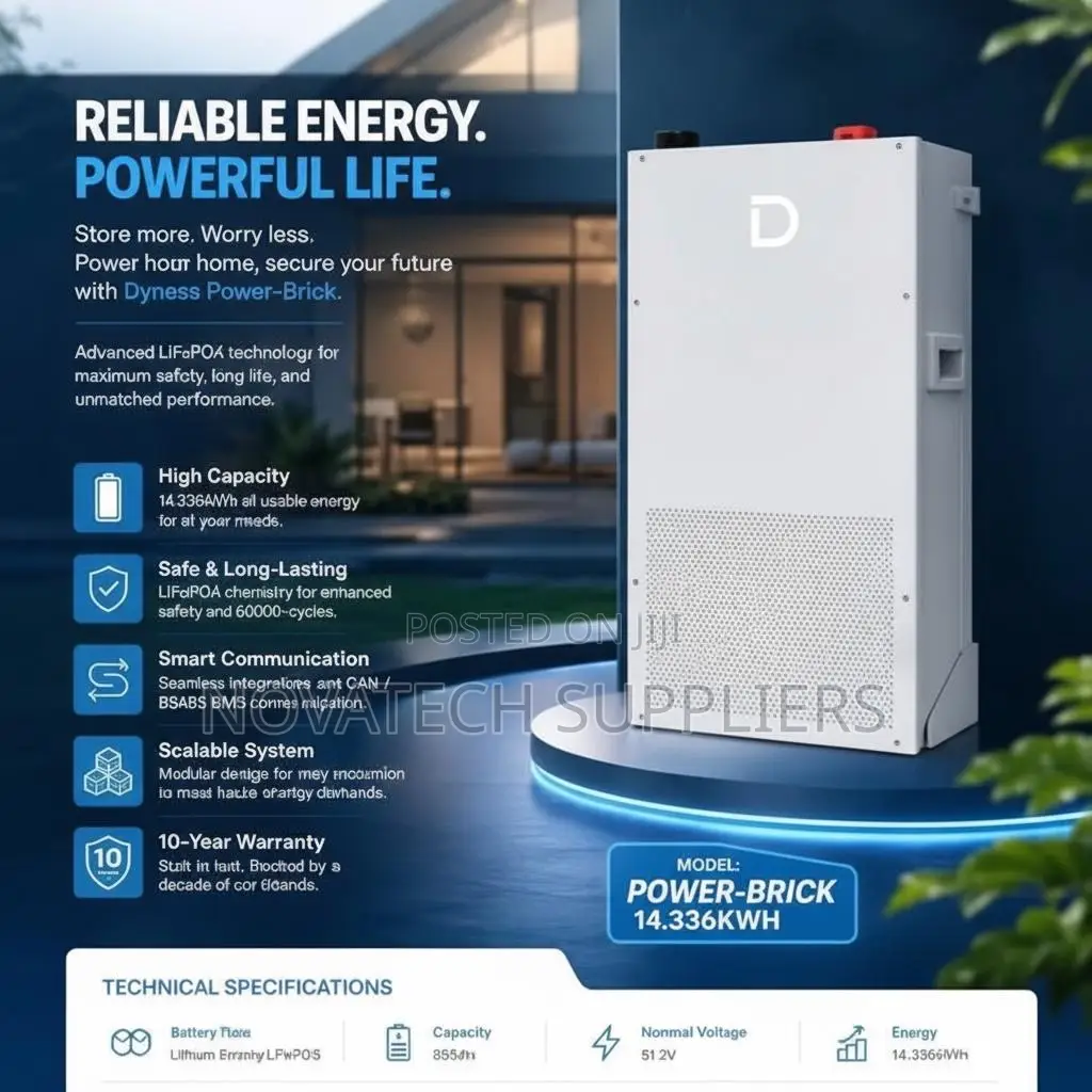 14.3kWh Dyness LiFePO4 Battery for Solar Systems | BMS Built In