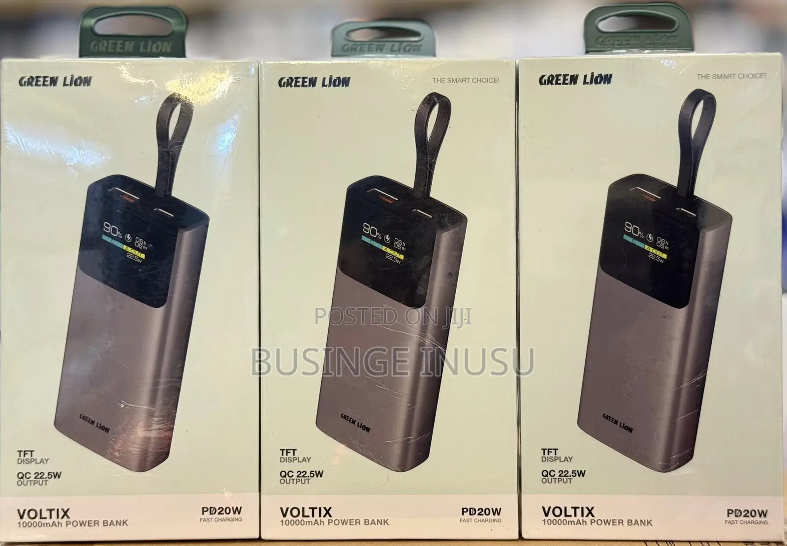 Green Lion Voltix Power Bank 10000mAh PD20W With Type-C Cable Strap